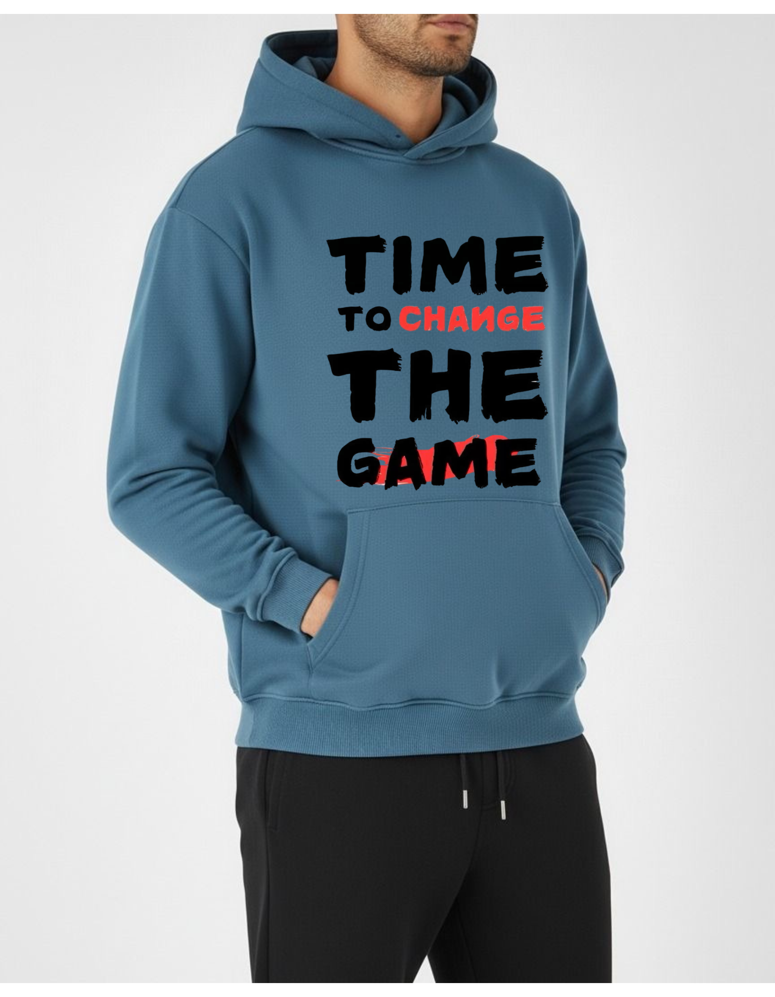 Time To Change The Game – Bold Motivational Hoodie for Men’s & Women’s