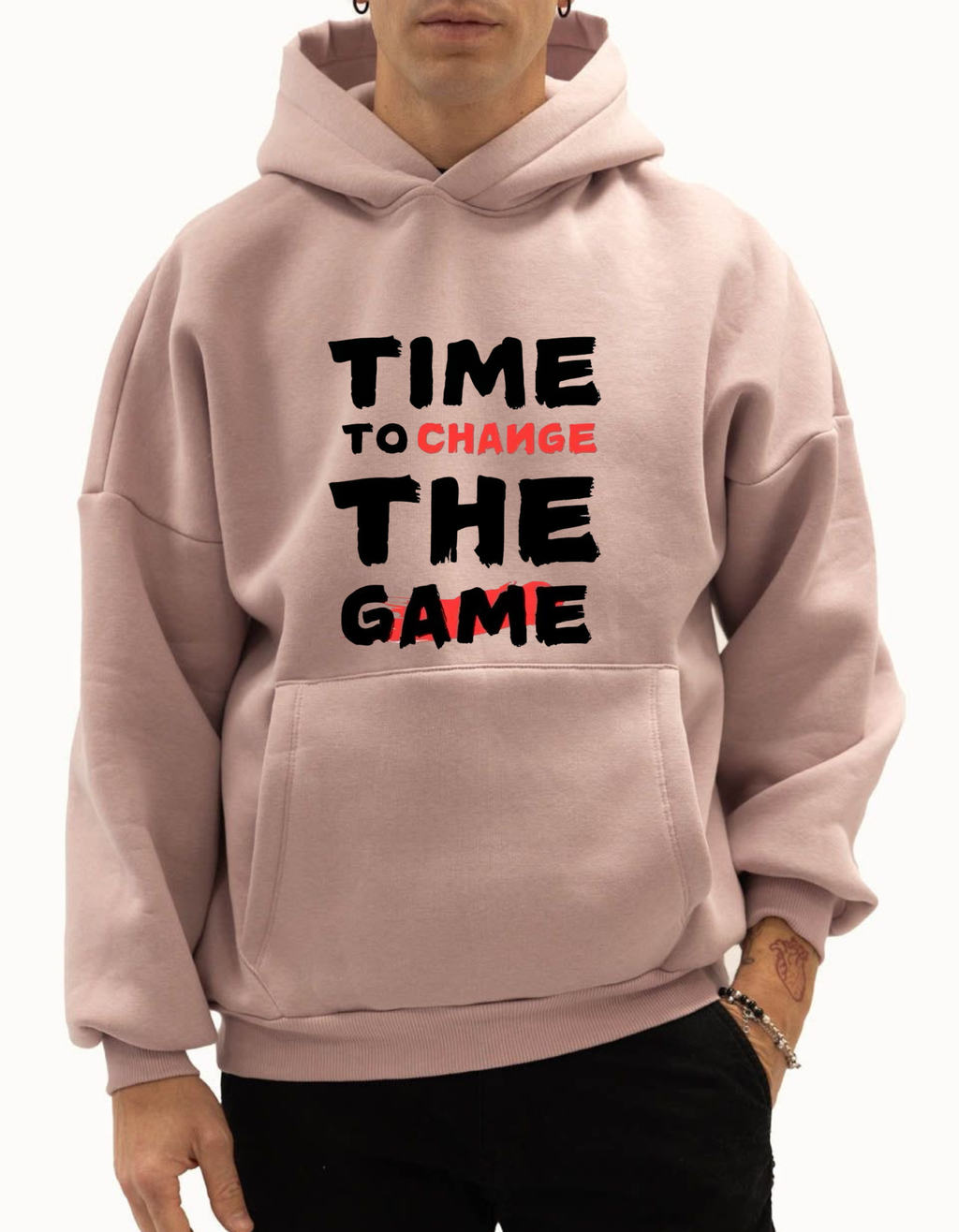 Time To Change The Game – Bold Motivational Hoodie for Men’s & Women’s