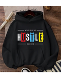 Never Give Up Hustle Harder Powerful Motivational Unisex Hoodie