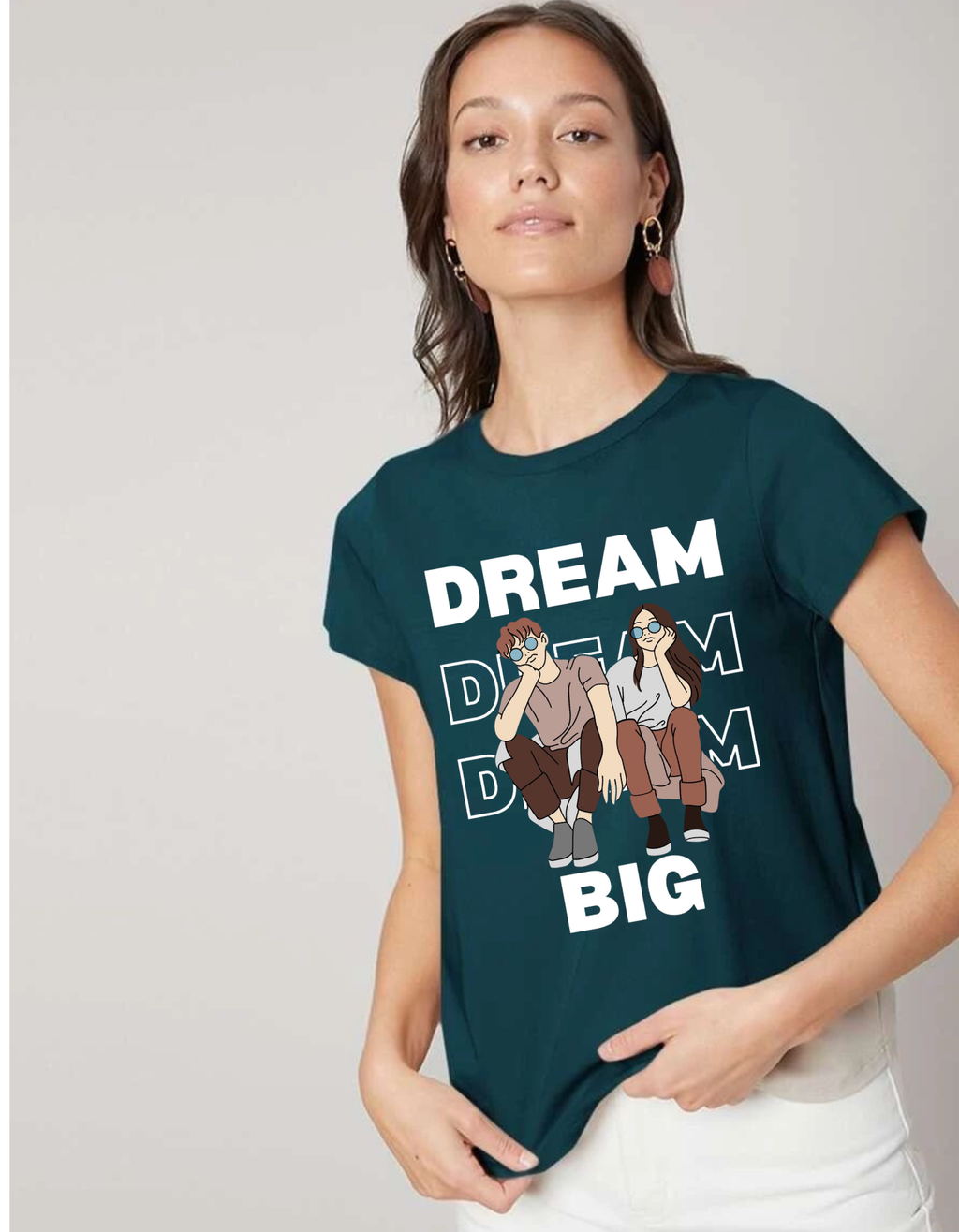 Dream Big — Motivational Cotton T-shirt For Women’s
