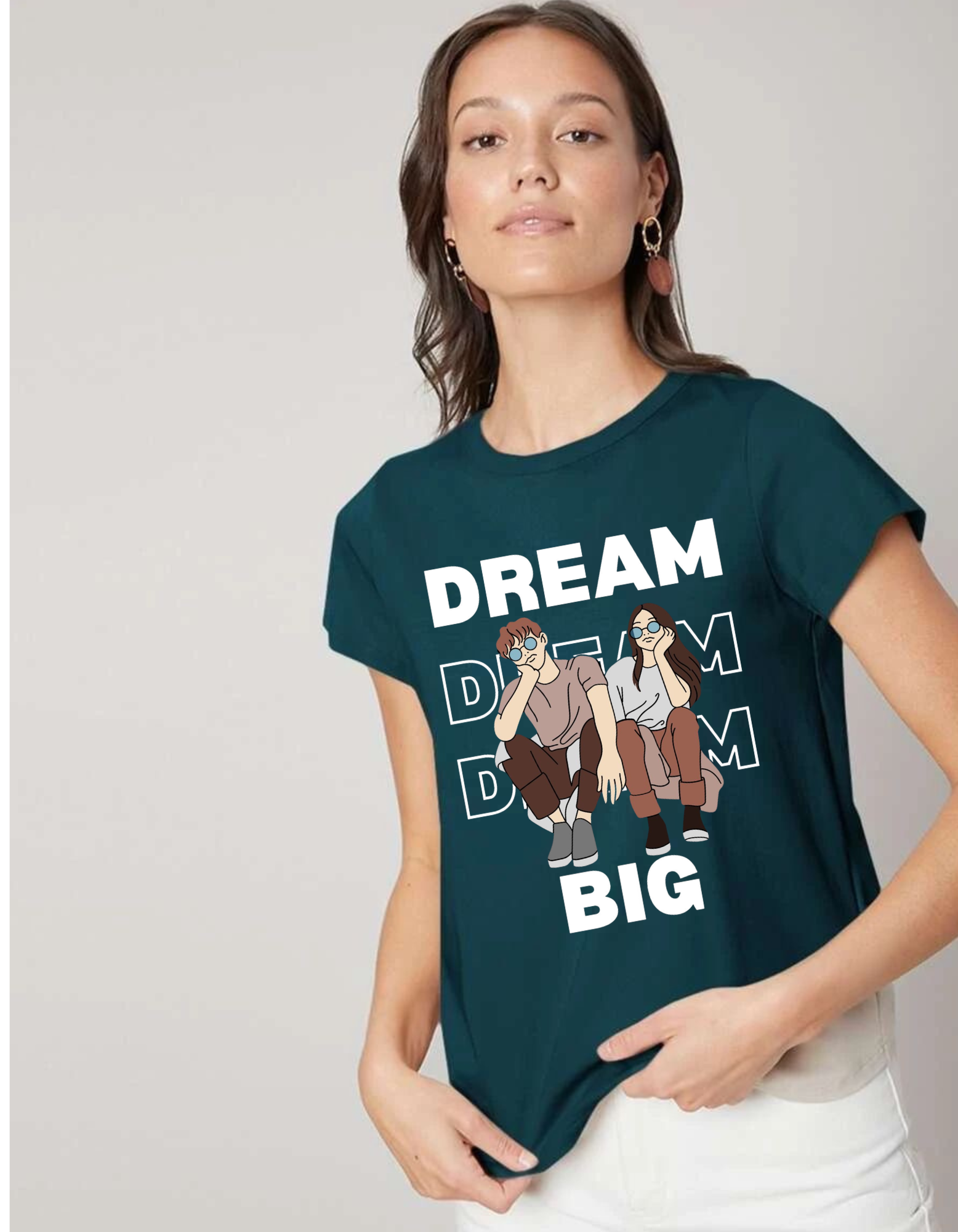Dream Big — Motivational Cotton T-shirt For Women’s