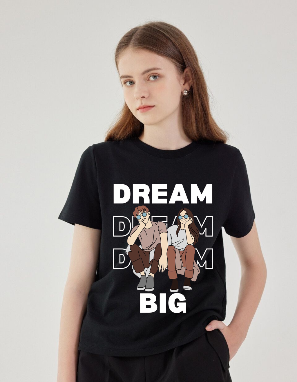 Dream Big — Motivational Cotton T-shirt For Women’s