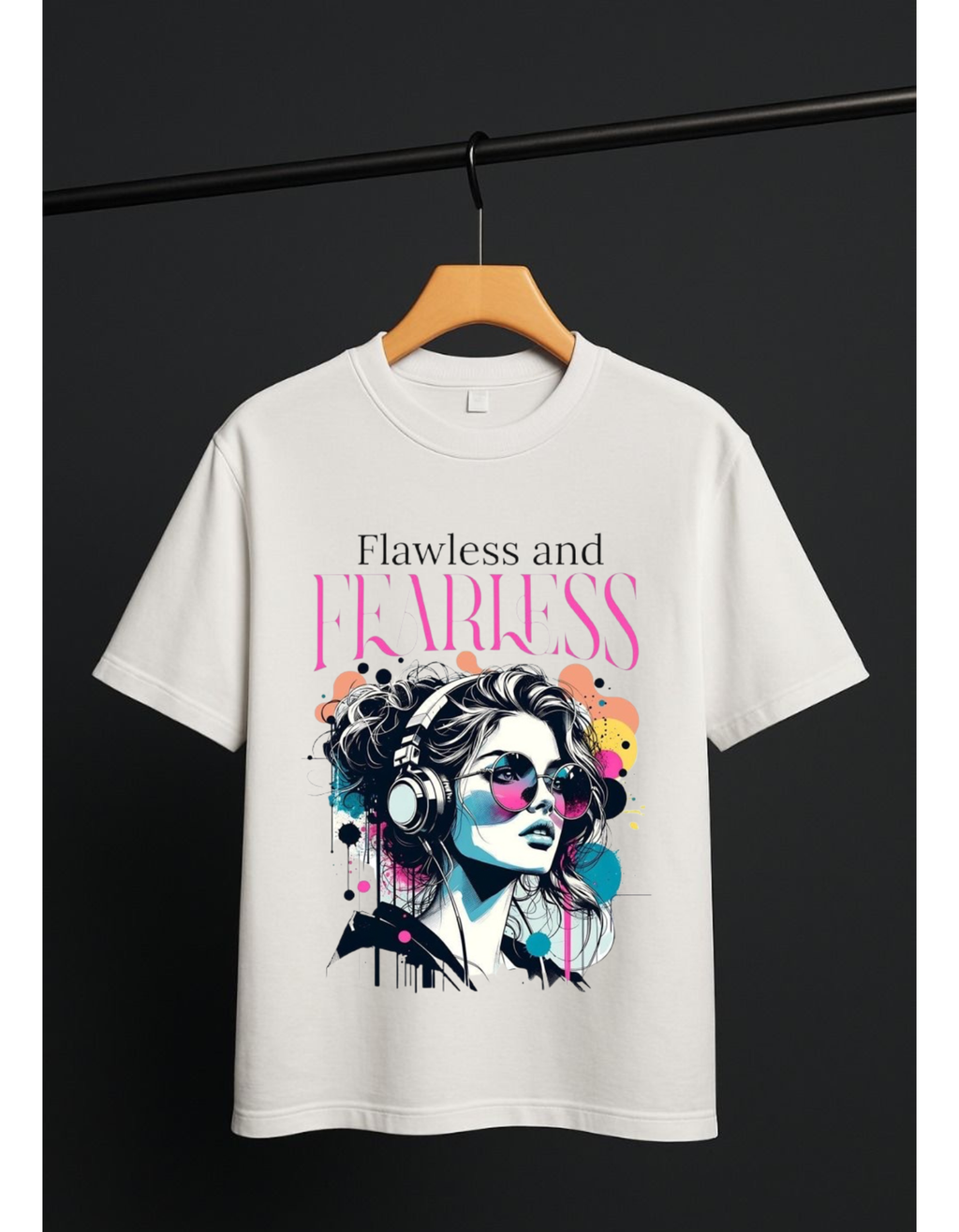 Flawless & Fearless — Graphic Cotton T-shirt For Women's