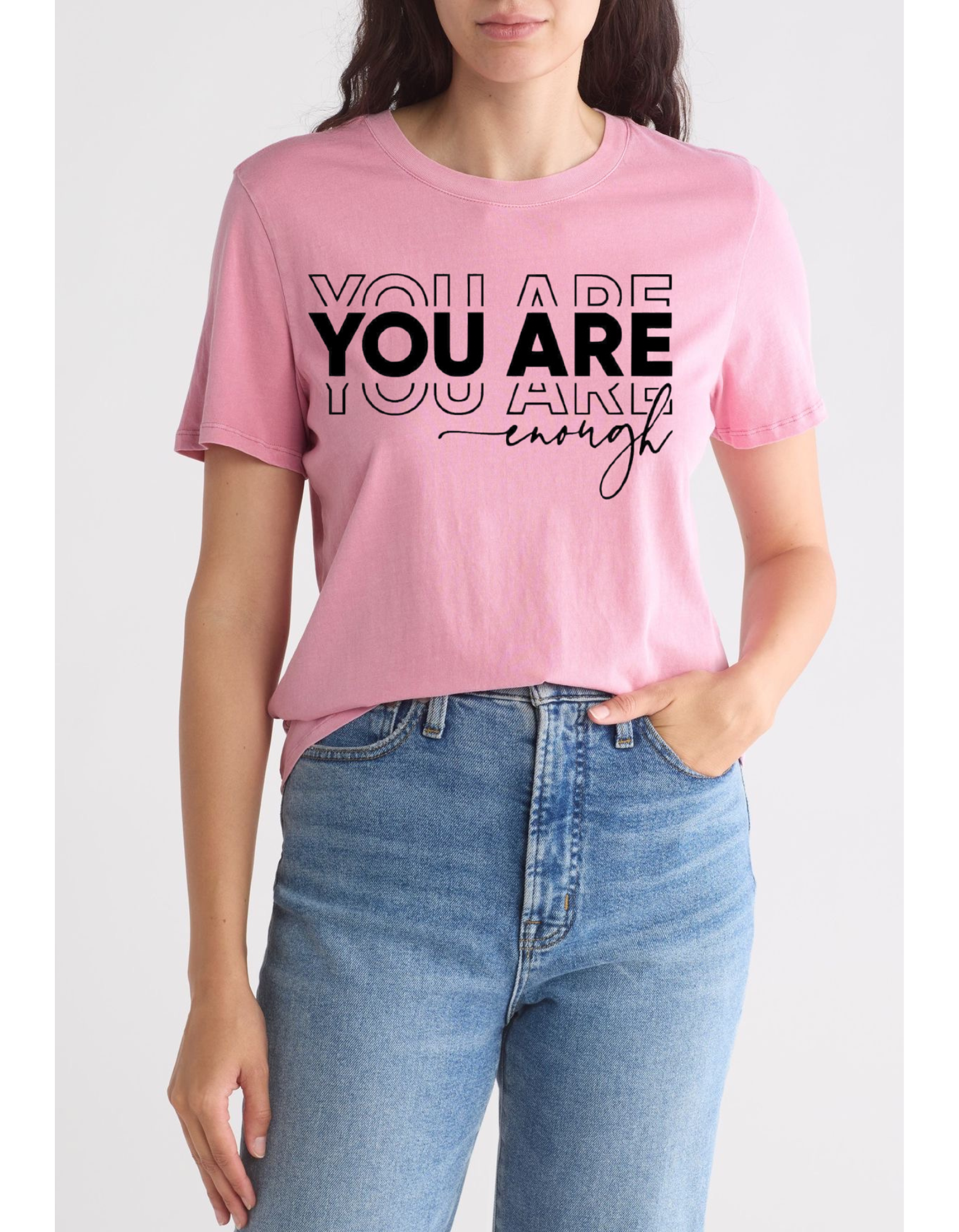 You Are Enough Graphic Stylish Cotton T-shirt Design For Women’s