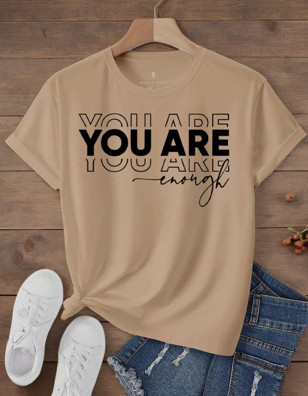 You Are Enough Graphic Stylish Cotton T-shirt Design For Women’s