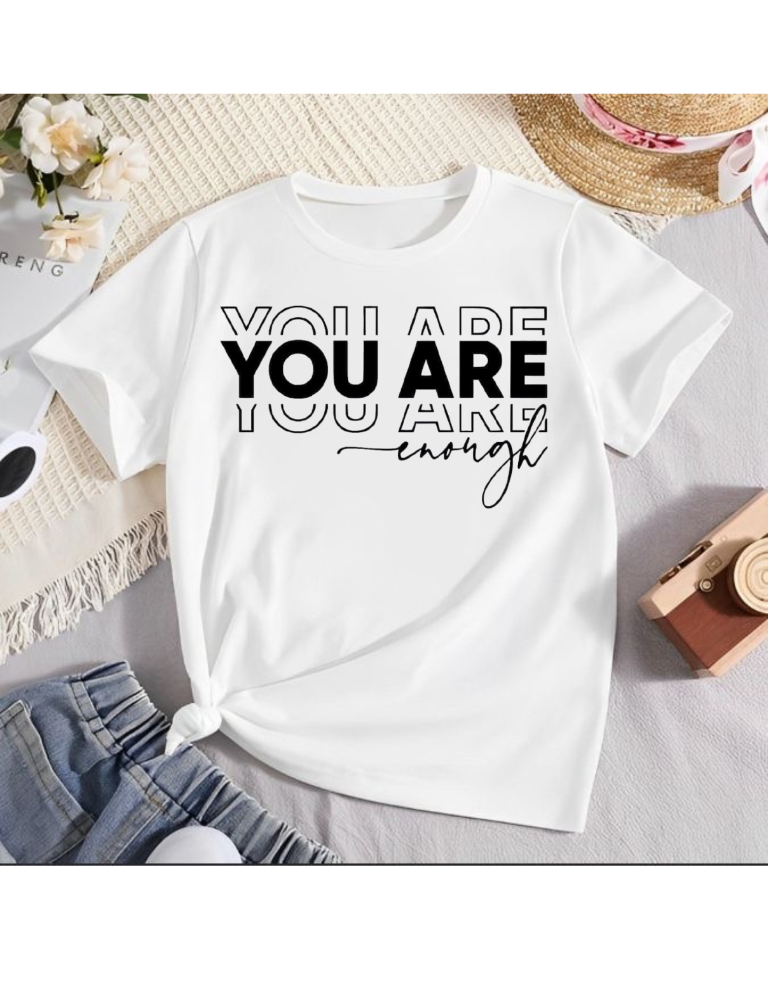You Are Enough Graphic Stylish Cotton T-shirt Design For Women’s