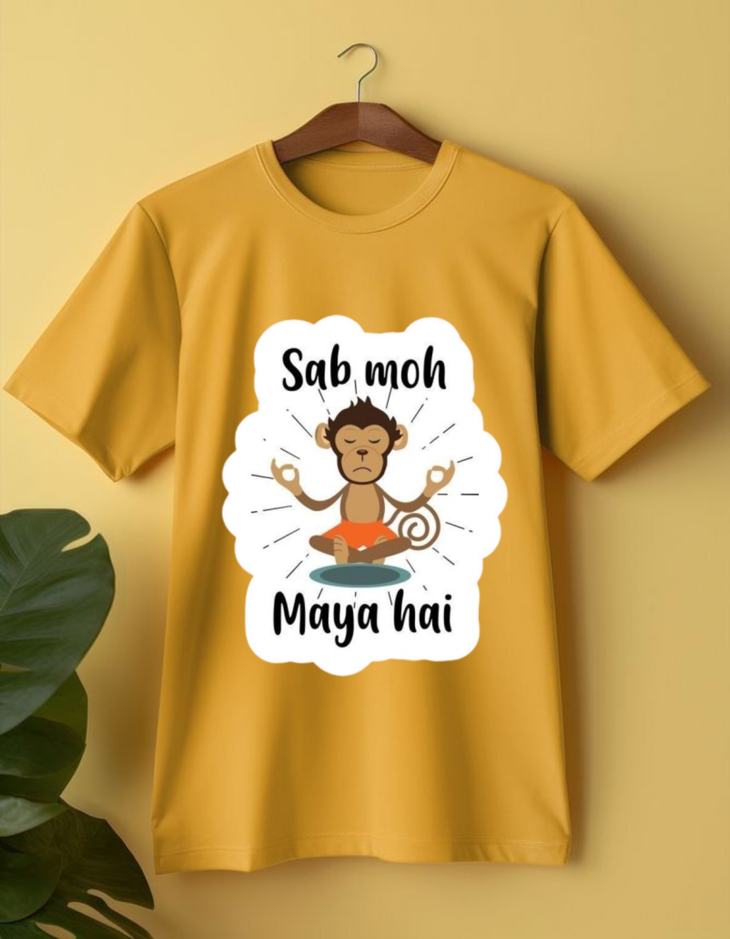 Sab Moh Maya Hai – Minimal Spiritual Quote Unisex T-Shirt