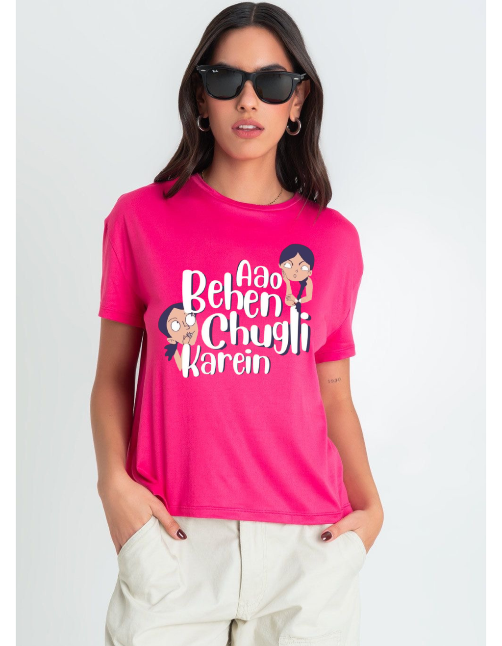 Aao Behen, Chugli Karein Stylish Graphic T-shirt For Women’s