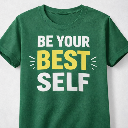 Be Your Best Self Minimalist Quote T-shirt For Men’s & Women’s