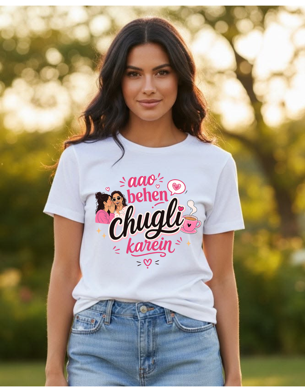 Aao Behen, Chugli Karein Stylish Graphic T-shirt For Women’s
