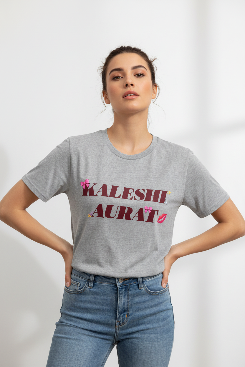 Kaleshi Aurat Hindi Funny Quote T-shirt For Women’s
